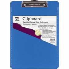 LEO89715 - CLI Rubber Grip Plastic Clipboards