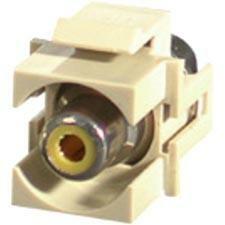 C2G Snap-In Yellow RCA F/F Keystone Insert Module - Ivory