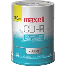 CD-R 48X 700MB/80Min Branded Spindle - pack/100