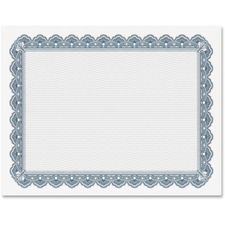 Geographics Blue Royalty Certificate - 24 lb Basis Weight - 11" x 8.5" - Inkjet, Laser Compatible with White Border - Parchment Paper - 50 / Pack