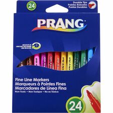 Prang Fine Line Markers - Fine Marker Point - 2 mm Marker Point Size - Assorted - 24 / Set
