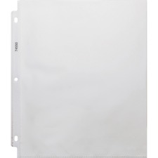 Business Source Top-Loading Poly Sheet Protectors - 3.3 mil Thickness - For Letter 8 1/2" x 11" Sheet - 3 x Holes - Ring Binder - Rectangular - Clear - Polypropylene - 100 / Box