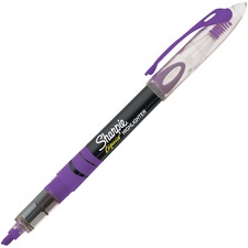 Sharpie Pen-style Liquid Ink Highlighters - Micro Marker Point - Chisel Marker Point Style - Fluorescent Purple - 12 Box