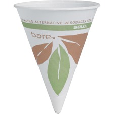Solo Cup 4oz Bare Paper Cone Cup - Cone - 200 / Pack - Multi - Paper - Cold Drink