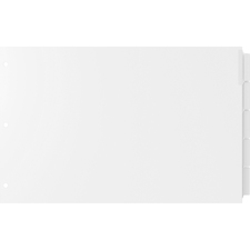 EasyFit 5-Tab Legal Size Index Dividers - 5 x Divider(s) - 5 Tab(s) - 5 Tab(s)/Set - 8.5" Divider Width x 14" Divider Length - Legal - 3 Hole Punched - White Divider - Clear Plastic Tab(s) - Recycled - Hole Reinforcement, Punched - 5 / Set