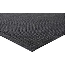 Genuine Joe EcoGuard Indoor Wiper Floor Mats - Indoor - 36" (914.40 mm) Length x 24" (609.60 mm) Width - Plastic, Rubber - Charcoal Gray