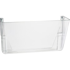 Officemate Wall Mountable Space-Saving Files - 7" Height x 13" Width x 4.1" Depth - Clear - Plastic - 1 Each