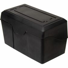 Advantus Index Card Holder - 4.8" x 7" x 4.8" x - Plastic - 1 Each - Black