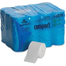 Georgia- Pacific Compact® Coreless 1-Ply Toilet Paper by GP Pro (Georgia-Pacific), White, 36 Rolls Per Package - 1 Ply - 3.85" x 4.05" - 4.75" Roll Diameter - White - Fiber - 2000 - 36 / Case