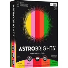 Astrobrights Color Copy Paper "Vintage" , 5 Assorted Colours - Letter - 8 1/2" x 11" - 24 lb Basis Weight - 500 / Ream - Acid-free, Lignin-free