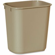 Rubbermaid FG295500BLA 13 Qt. / 3.25 Gallon Black Rectangular Wastebasket /  Trash Can