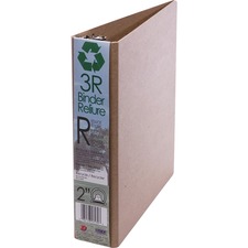 Davis 5300 Series Round Ring 3R Binder - 2" Binder Capacity - Letter - 8 1/2" x 11" Sheet Size - 3 x Round Ring Fastener(s) - Natural - Recycled - 1 Each