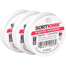 LEE SortKwik Multi-pack Fingertip Moistener - White - Non-toxic, Odorless - 3 / Pack