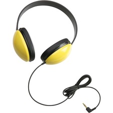 Califone 2800 Listening First Stereo Headphones - Stereo - Yellow - Mini-phone (3.5mm) - Wired - 25 Ohm - Over-the-head - Binaural - Ear-cup - 5.50 ft Cable - 1