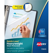 Avery Quick Load Sheet Protectors,50/BX,8-1/2&quot;x11&quot;,No