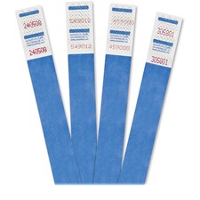 Advantus Tyvek Wristbands - 3/4" Width x 9 3/4" Length - Rectangle - Blue - Tyvek - 500 / Pack - Adhesive Closure