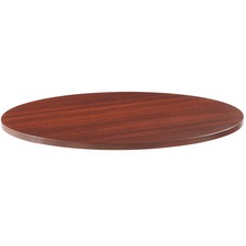 Iceberg OfficeWorks Conference Table Top - Round Top - 48" Table Top Diameter - Conferencing, Cafeteria - Mahogany - 1 Each