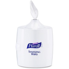 PURELL® Sanitizing Wipes Wall Mount Dispenser - 1200 x Wipe - Plastic - White - Durable - 1 Each