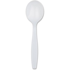 Dixie Heavyweight Disposable Soup Spoons by GP Pro - 1 Piece(s) - 1000/Carton - Soup Spoon - 1 x Soup Spoon - White