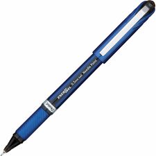 Pentel EnerGel NV Liquid Gel Pens - Fine Pen Point - 0.5 mm Pen Point Size - Needle Pen Point Style - Black Gel-based Ink - Blue Barrel - Metal Tip - 1 Dozen