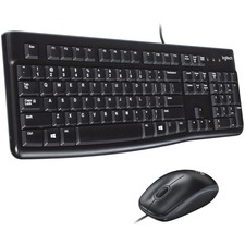 Logitech MK120 Desktop Corded Combo Set - USB Cable Keyboard - 104 Key - USB Cable Mouse - Optical - 1000 dpi - 3 Button - Scroll Wheel for PC - 1 Pack