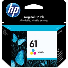 HP 61 (CH562WN) Original Inkjet Ink Cartridge - Cyan, Magenta, Yellow - 1 Each - 165 Pages