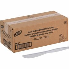 Dixie Medium-weight Disposable Knives by GP Pro - 1000/Carton - Utility Knife - 1 x Utility Knife - White