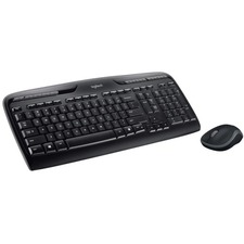 Logitech MK320 Wireless Desktop Combo with Media Shortcuts (French Layout) - USB Wireless RF Keyboard - French - USB Wireless RF Mouse - 3 Button - AA, AAA - Compatible with PC - 1 Pack