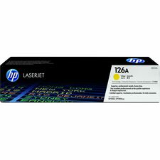 HP 126A (CE312A) Original Standard Yield Laser Toner Cartridge - Single Pack - Yellow - 1 Each - 1000 Pages