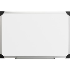 Lorell Dry-erase Board - 24" (2 ft) Width x 18" (1.5 ft) Height - White Styrene Surface - Aluminum Frame - Ghost Resistant, Scratch Resistant - 1 Each