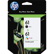 HP 61 (CR259FN) Original Inkjet Ink Cartridge - Black, Color - 2 / Pack - 190 Pages Black, 165 Pages Color