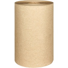 Scott Recycled Hard Roll Paper Towels - 1 Ply - 8" x 400 ft - 5.40" Roll Diameter - Brown - Fiber, Cardboard - 12 / Carton