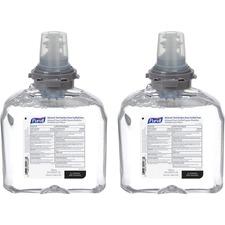PURELL® Hand Sanitizer Foam Refill - Fragrance-free Scent - 40.6 fl oz (1200 mL) - Hand - Clear - Dye-free, Fragrance-free - 2 / Carton