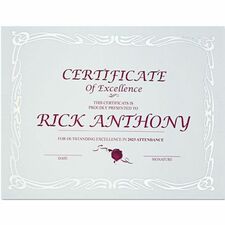 First Base FST83425 Certificate