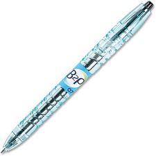 B2P Rollerball Pen - 0.7 mm Pen Point Size - Retractable - Black Gel-based Ink - Translucent Plastic Barrel - 1 Each