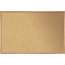 Ghent WK46 Bulletin Board - 48" (1219.20 mm) Height x 72" (1828.80 mm) Width - Tan Cork Surface - Self-healing, Laminated - Wood Frame - 1 Each