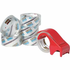 Scotch Heavy-Duty Shipping/Packaging Tape - 54.60 yd Length x 1.88" Width - 3.1 mil Thickness - 3" Core - Synthetic Rubber Resin - Rubber Resin Backing - Dispenser Included - Breakage Resistance - For Mailing, Moving, Shipping, Packing - 6 / Pack - Clear