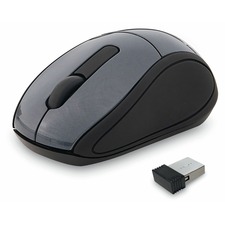 Verbatim Wireless Mini Travel Optical Mouse - Graphite - Optical - Wireless - Radio Frequency - Graphite - 1 Pack - USB - 1600 dpi - Scroll Wheel