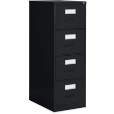 Global 2600 Vertical File Cabinet - 4-Drawer - 18" x 26.6" x 52" - 4 x Drawer(s) for File - Legal - Vertical - Ball-bearing Suspension, Lockable, Label Holder, Pull Handle