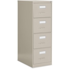 Global 2600 Vertical File Cabinet - 4-Drawer - 18" x 26.6" x 52" - 4 x Drawer(s) for File - Legal - Vertical - Ball-bearing Suspension, Lockable, Label Holder - Nevada - Metal