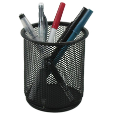 Deflecto Sustainable Office Recycled Large Pencil Cup - 5.63 (142.90 mm) x  4.38 (111.13 mm) x 4.38 (111.25 mm) - 1 Each - Black