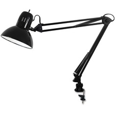 Catalina Lighting Desk Lamp - 60 W Bulb - Adjustable Height - Steel, Plastic - Desk Mountable - Black