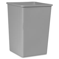 Rubbermaid Untouchable 3958 Container - 132.49 L Capacity - Square - 27.6" Height x 19.5" Width x 19.5" Depth - Polyethylene - Gray - 1 Each