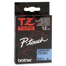 Brother TZE531 Label Tape - 15/32" Width - Rectangle - Blue - 1 Each - Water Resistant - Abrasion Resistant, Chemical Resistant, Fade Resistant, Temperature Resistant