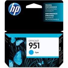 HP 951 Original Ink Cartridge - Single Pack - Inkjet - Standard Yield - 700 Pages - Cyan - 1 Each