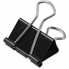 MINI BINDER CLIPS, BLACK/SILVER , DOZEN