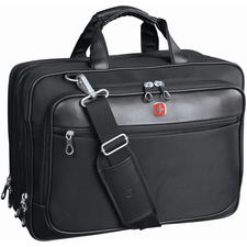 SwissGear SWA0915 Carrying Case (Briefcase) for 17" to 17.3" Notebook - Black - Scratch Proof - Polytex Body - Shoulder Strap, Handle - 12.50" (317.50 mm) Height x 16.50" (419.10 mm) Width x 5.50" (139.70 mm) Depth - 1 Each