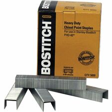 Bostitch Heavy Duty Staples - Heavy Duty - 1/2" - Holds 60 Sheet(s) - for Paper - Heavy Duty - Steel - 5000 / Box