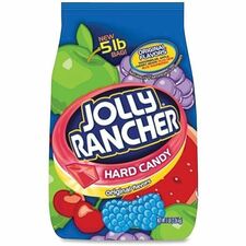 Jolly Rancher Hershey Co. Bulk Bag Hard Candy - Cherry, Watermelon, Grape, Apple, Blue Raspberry - Individually Wrapped - 1 / Bag