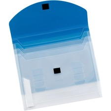 Oxford Letter Storage Folder - 8 1/2" x 11" - 100 Sheet Capacity - 4 Pocket(s) - Poly - Blue - 1 Each